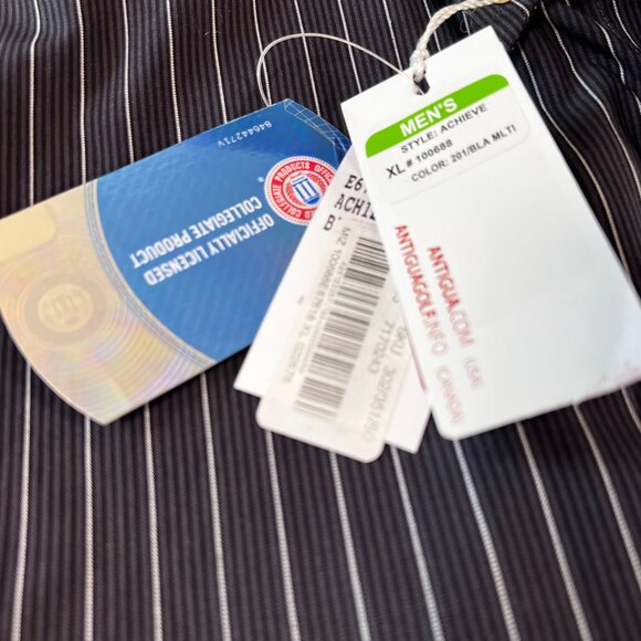 Antigua Missouri Mizzou‎ Tigers Button Up Shirt Men s XL Black Pinstripes NWT - Picture 5 of 6